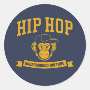 Hip-Hop-Untergrundkultur Runder Aufkleber