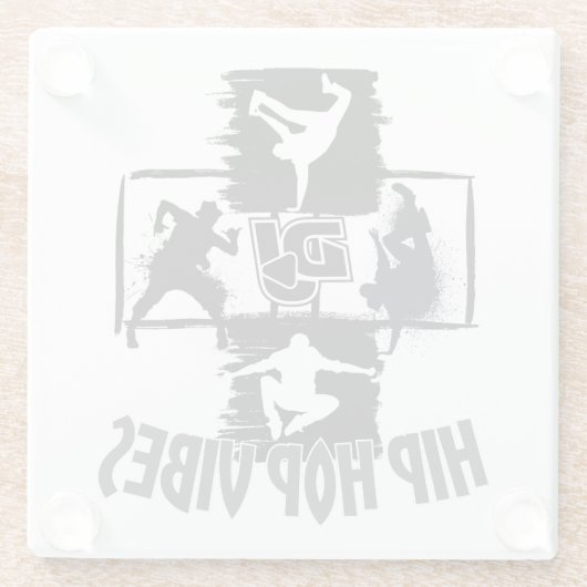 Hip Hop Vibes 2.w Glasuntersetzer (Rückseite)