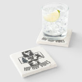 Hip Hop Vibes 2.w Steinuntersetzer (Seitenansicht)