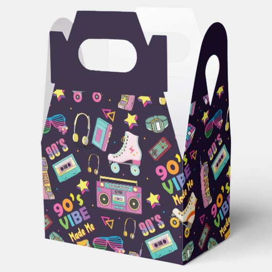 Hip Hop Vibes Retro aus den 90er Jahren gestaltete Geschenkschachtel (Geöffnet)