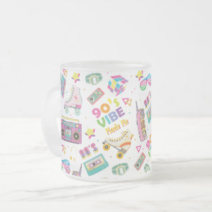 Hip Hop Vibes Retro aus den 90er Jahren gestaltete Mattglastasse