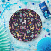 Hip Hop Vibes Retro aus den 90er Jahren gestaltete Pappteller (Party)