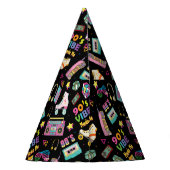 Hip Hop Vibes Retro aus den 90er Jahren gestaltete Partyhütchen (Rückseite)