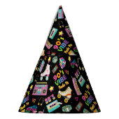 Hip Hop Vibes Retro aus den 90er Jahren gestaltete Partyhütchen (Links)