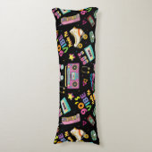 Hip Hop Vibes Retro aus den 90er Jahren gestaltete Seitenschläferkissen (Vorderseite Vertikal)