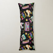 Hip Hop Vibes Retro aus den 90er Jahren gestaltete Seitenschläferkissen (Rückseite (Vertikal))