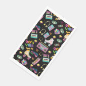 Hip Hop Vibes Retro aus den 90er Jahren gestaltete Serviette (Ecke)