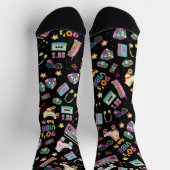 Hip Hop Vibes Retro aus den 90er Jahren gestaltete Socken (Oben)