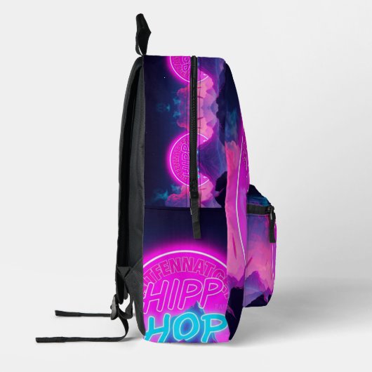 „Hip-Hop Vibes – Stimme der Straße“ Bedruckter Rucksack (Links)