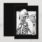 Hip Hop Video Gamer Skeleton Boys Kinder Halloween Einladung (Vorne/Hinten)