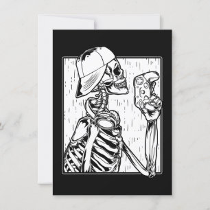 Hip-Hop-Videospieler-Skelett-Jungs-Kinder-Hallowee Einladung