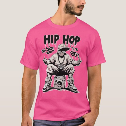 Hip Hop war in den 90ern Hip Hop Shirt Retro Gr (Vorderseite)