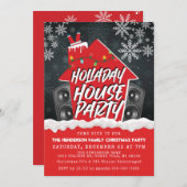 Hip Hop Weihnachts-Party Weihnachten Einladung (Vorne/Hinten)