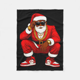 Hip Hop Weihnachtsmann Afroamerikanische Männer We Fleecedecke