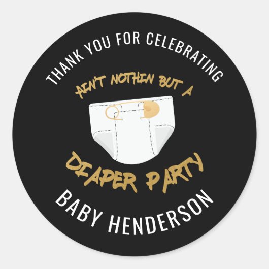 Hip Hop Winaper Party Danke Stickers (Vorderseite)