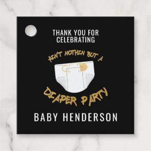 Hip Hop Windelparty Danke Geschenkanhänger