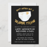Hip Hop Windelparty-Einladung