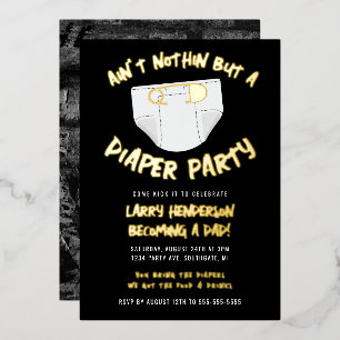 Hip Hop Windelparty Folieneinladung