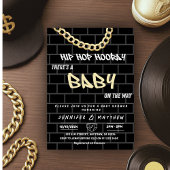 Hip Hop Wineller Party Vater Coed Urban Baby Showe Einladung