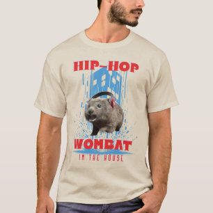 Hip Hop Wombat Lustige Musik Tier T-Shirt