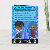 Hip Hop Word entwirft Crossword Happy Birthday Karte (Rückseite)