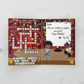 Hip Hop Word entwirft Crossword Happy Birthday Karte (Innenseite)