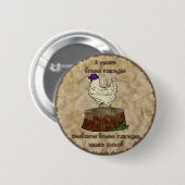 Hip Huhn, Knopf Button (Vorne & Hinten)