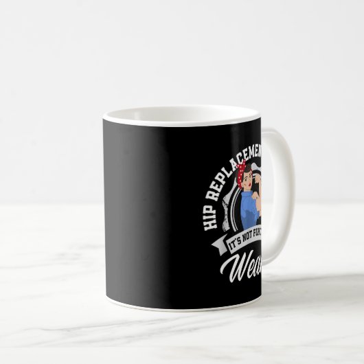 Hip Replacement Warrior Funny Hip Replacement Surg Kaffeetasse (VorderseiteRechts)