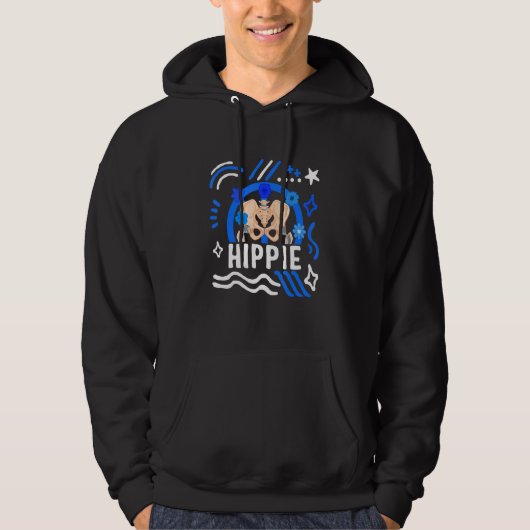 Hip Surgery Hippie Floral Bionic Broken Hip Replac Hoodie (Vorderseite)