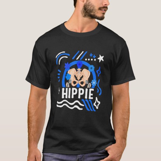 Hip Surgery Hippie Floral Bionic Broken Hip Replac T-Shirt (Vorderseite)
