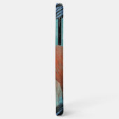 Hip Teal Blau Mint Grün Orange Pinselstriche Kunst Case-Mate iPhone Hülle (Hinten/Links)