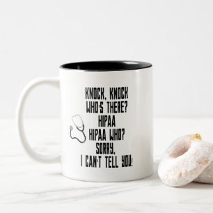 HIPAA Humor Zweifarbige Tasse