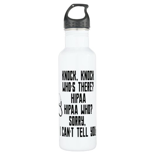 HIPAA-Spaß Edelstahlflasche (Vorderseite)
