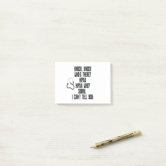 HIPAA-Spaß Post-it Klebezettel (Auf Schreibtisch)