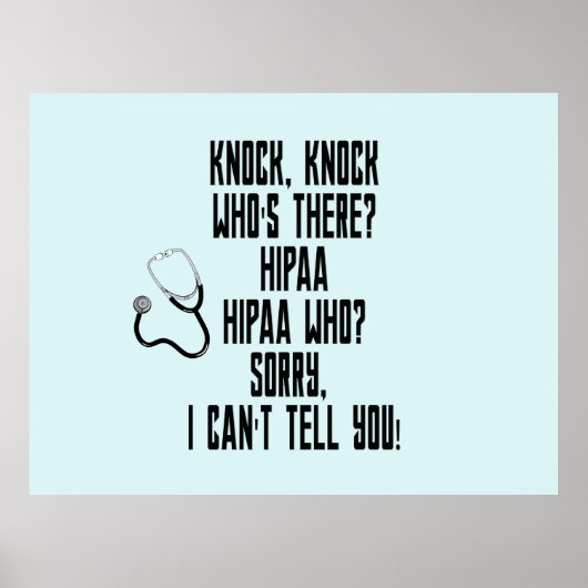 HIPAA-Spaß Poster (Vorne)