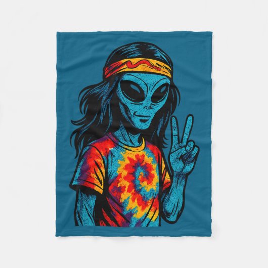 Hipe Alien Tie-dye Design  Fleecedecke (Vorderseite)