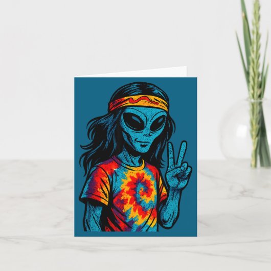 Hipe Alien Tie-dye Design Karte (Vorderseite)