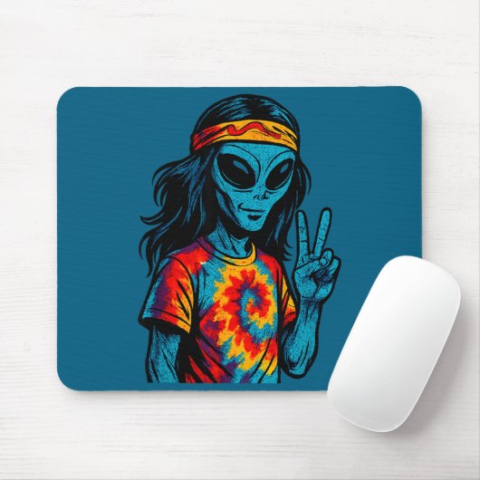 Hipe Alien Tie-dye Design Mousepad (Mit Mouse)