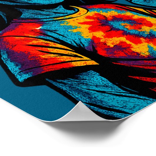 Hipe Alien Tie-dye Design Poster (Ecke)