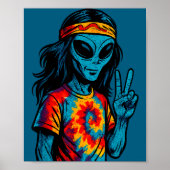 Hipe Alien Tie-dye Design  Poster (Vorne)