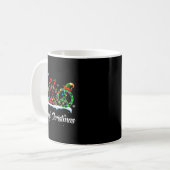 Hipe Peace Sign Santa Hat Reindeer Merry Christmas Kaffeetasse (Vorderseite Links)