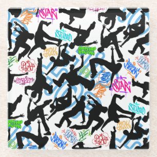 HipHop 50. Tanzmuster Glasuntersetzer