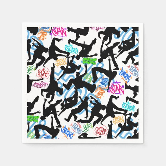 HipHop 50. Tanzmuster Serviette (Vorderseite)