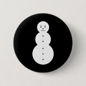 Hiphop Angry Snowman Weihnachten Button (Vorderseite)