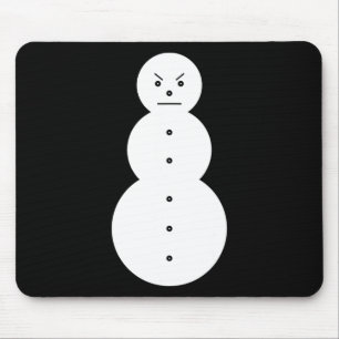 Hiphop Angry Snowman Weihnachten Mousepad