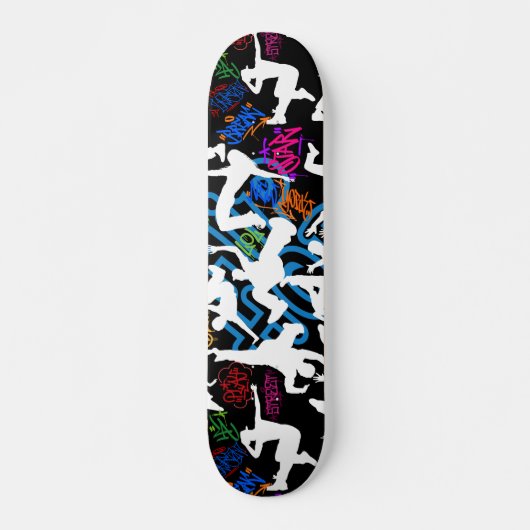 HipHop Dance Pattern.w Black BG Skateboard (Vorne)