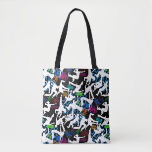 HipHop Dance Pattern.w Black BG Tasche