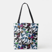 HipHop Dance Pattern.w Black BG Tasche (Rückseite)