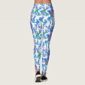 HipHop Dance Pattern.w L Blue BG Leggings (Rückseite)