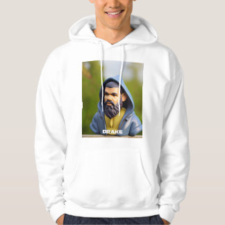 HipHop Drake Portrait Art Gnomis Foto Print Jigsa Hoodie